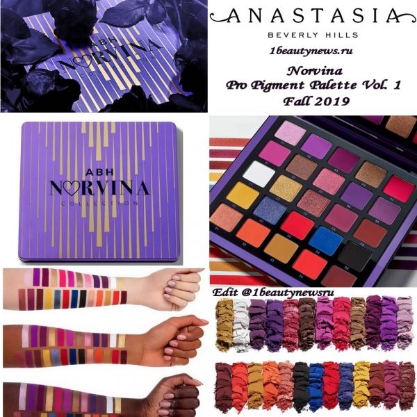 Новая палетка теней для век Anastasia Beverly Hills Norvina Pro Pigment Palette Vol. 1 Fall 2019: полная информация и свотчи